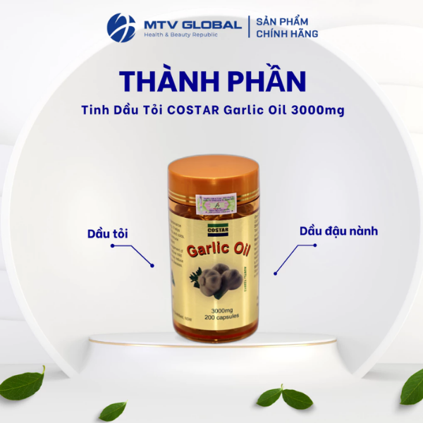 Viên Uống Tinh Dầu Tỏi Costar 3000mg Úc